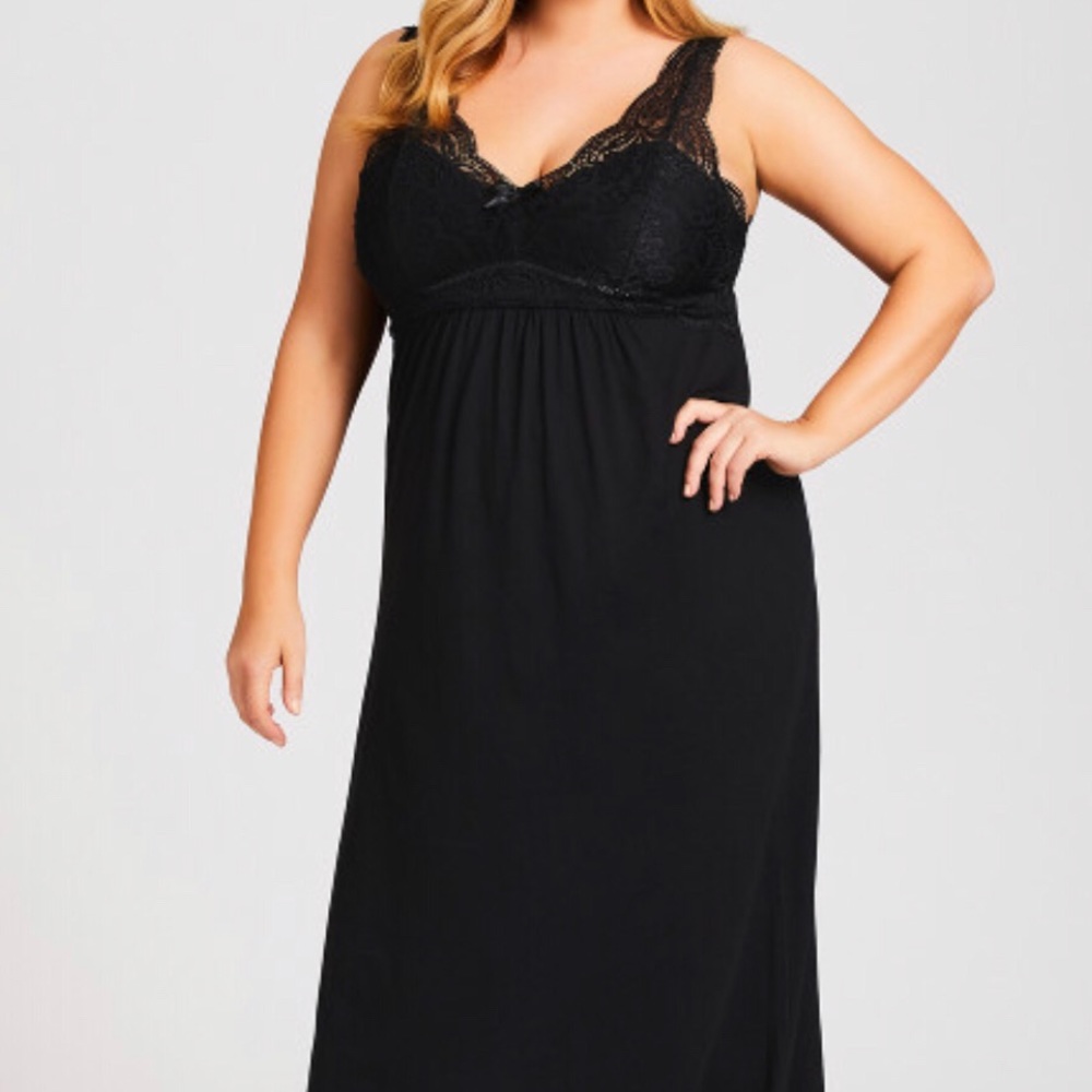Sexy Maxi Sleep Dress - black size 22/24